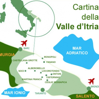 Cartina Valle d'Itria 